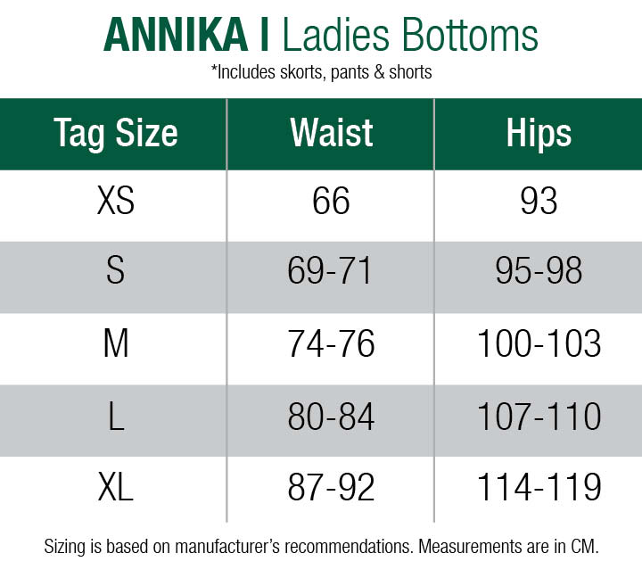 annika-shorts-womens size chart