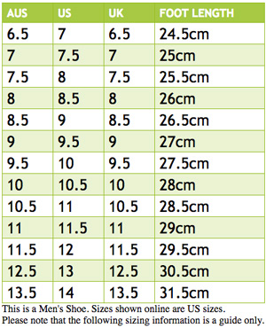 Ashworth Golf Size Chart
