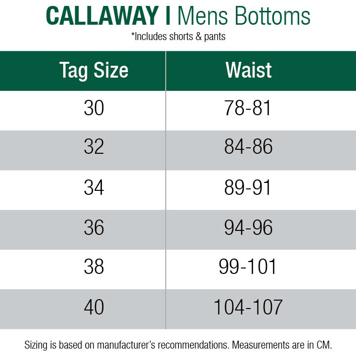 callaway-pants-mens size chart