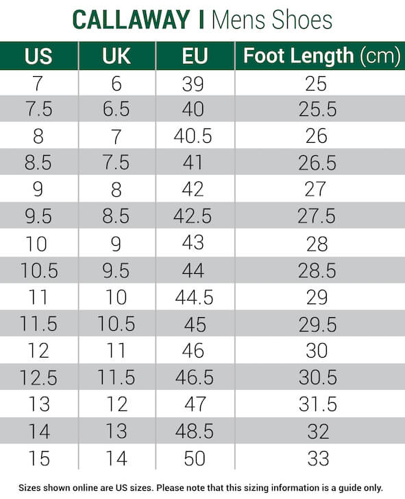 callaway-shoes-mens size chart