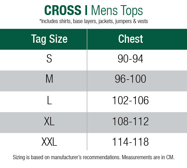cross-shirts-mens size chart