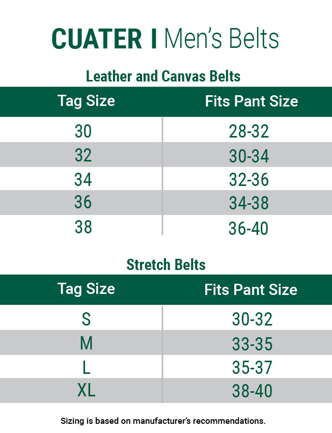 cuater-belts-mens size chart