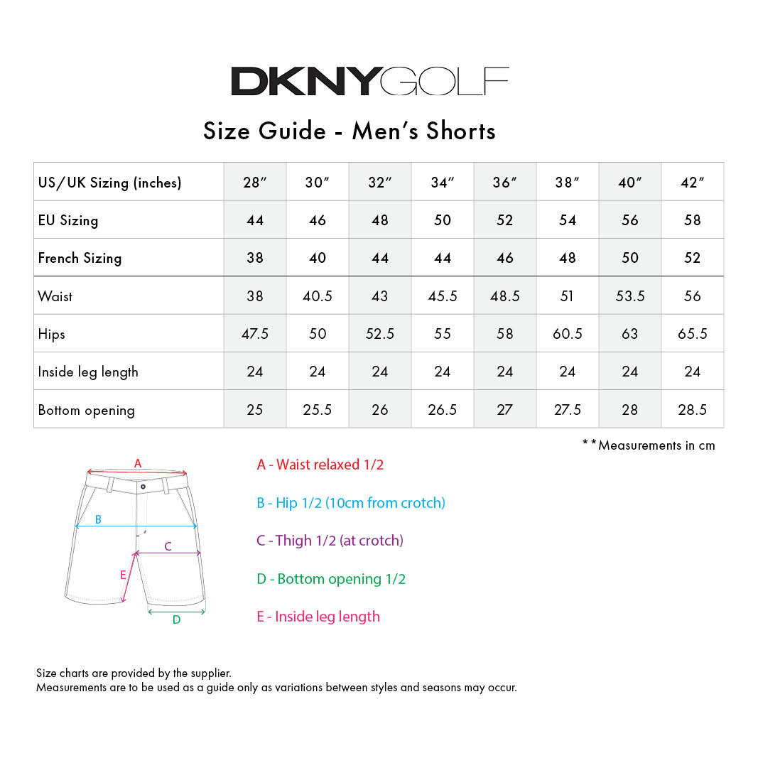 dkny-shorts-mens size chart
