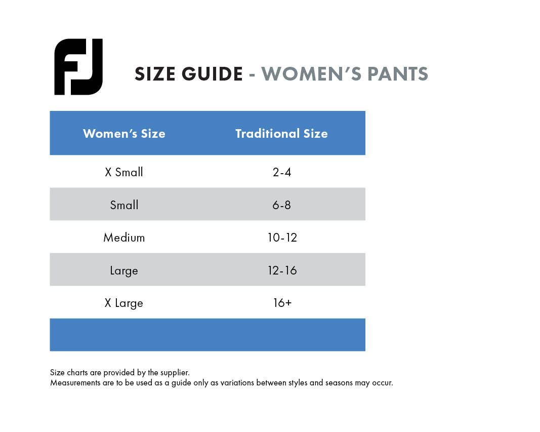 footjoy-pants-womens size chart