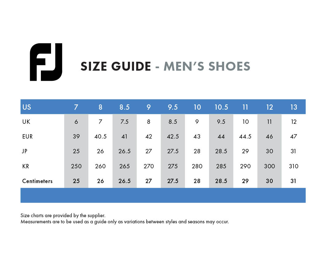 footjoy-shoes-mens size chart