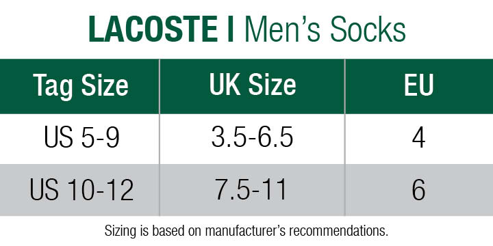 lacoste-socks-mens size chart