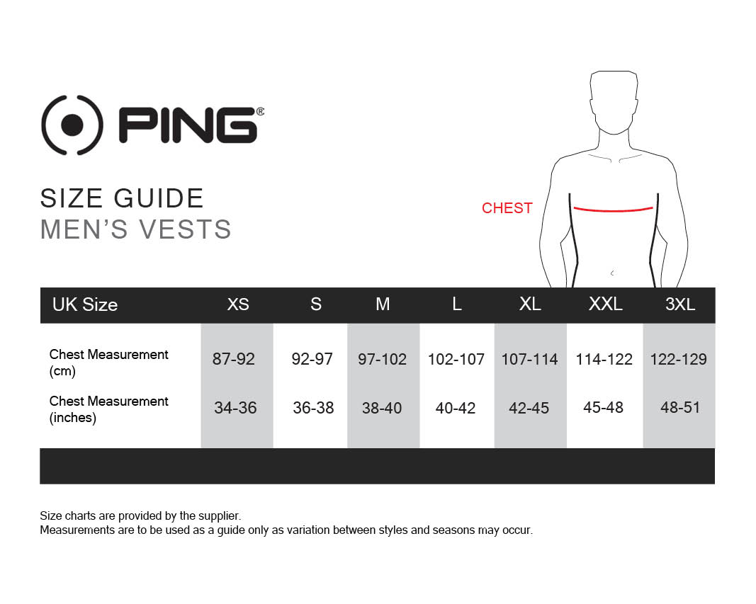 ping-vests-mens size chart