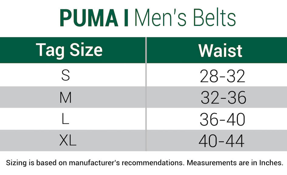 Puma Shirt Size Chart