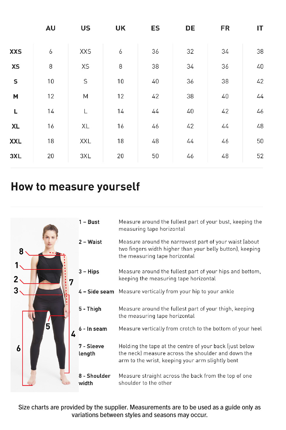 puma-dresses-womens size chart