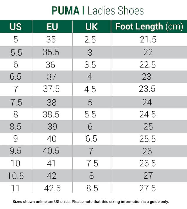 puma-shoes-womens size chart
