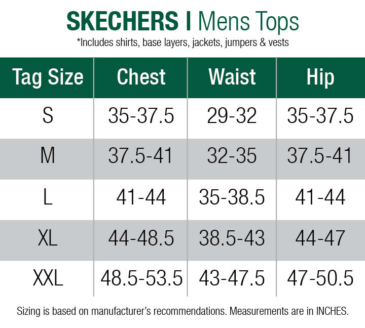 skechers size chart