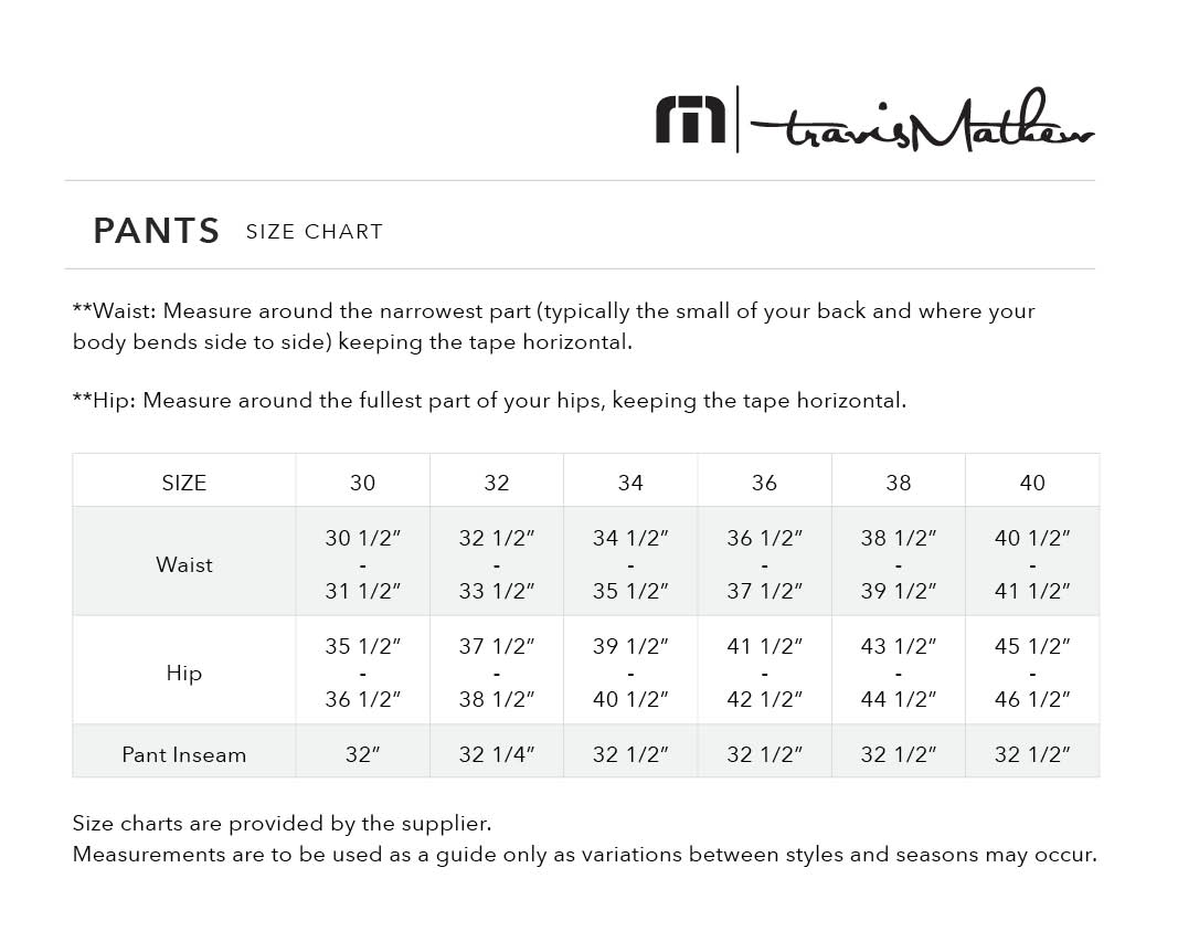 travismathew-pants-mens size chart