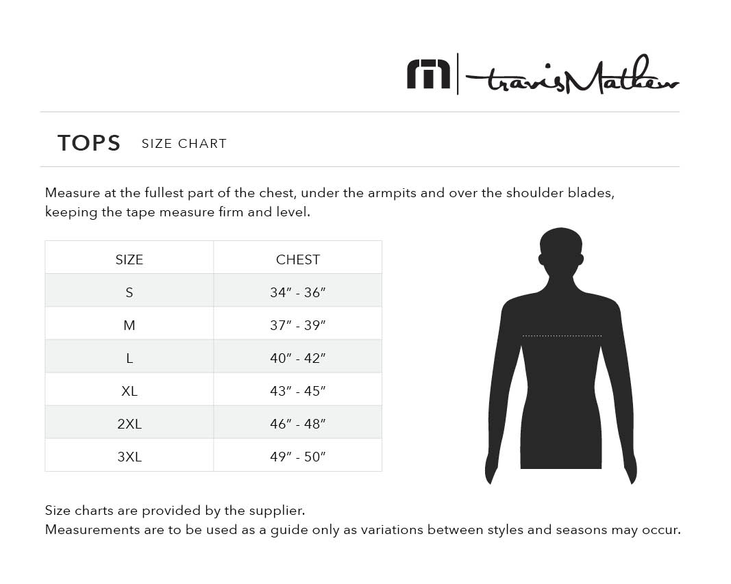 Travis Mathew Size Chart