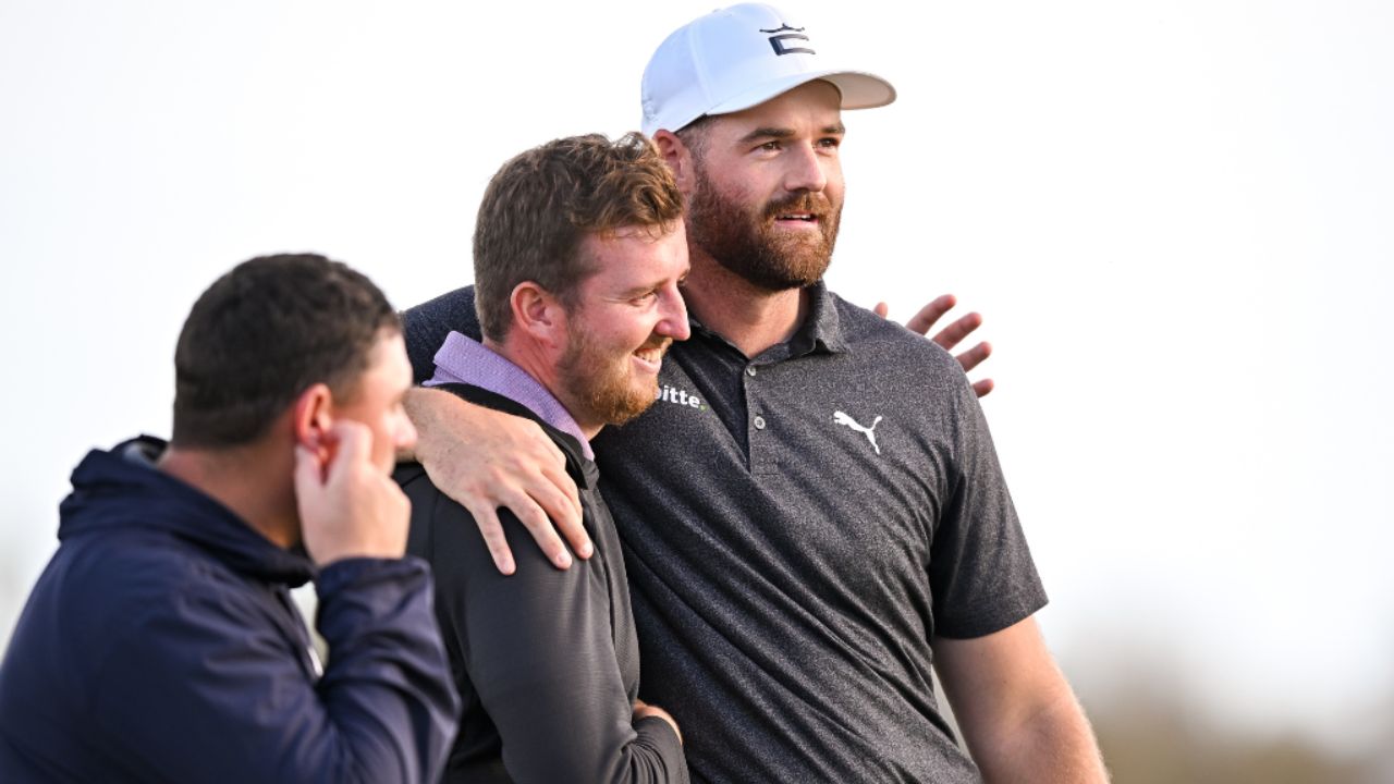 Haydn Barron after winning his DP World Tour card at Q School